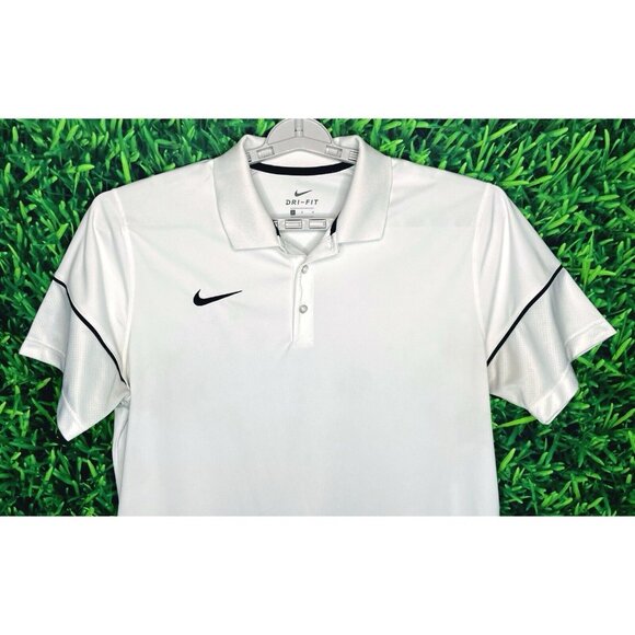 Nike Other - Nike Dri-Fit Golf Men’s Large Short Sleeve Stretch Solid White Polo Shirt